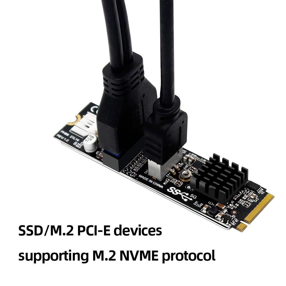 M.2 MKey PCIe to USB 3.1  Ȯ , C Ÿ + 19 , 20 , M.2 M Ű PCIe to USB 3.1  Ȯ ī, 5Gb